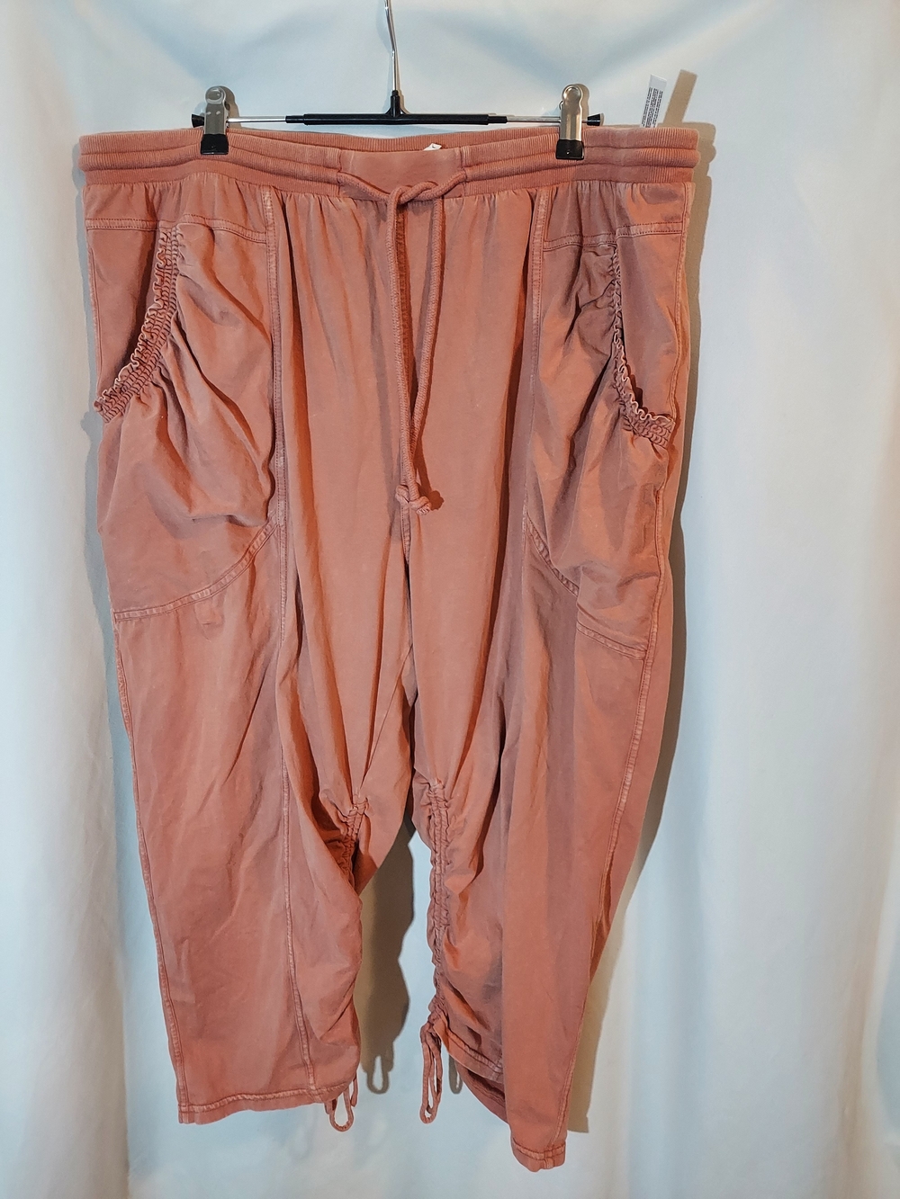 Daily Practice by Anthropologie Ankle Tie Joggers Dark Orange Muted Clay - XL